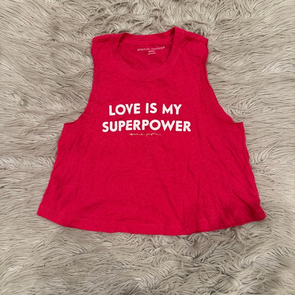 Spiritual Gangster Pink Muscle Tee